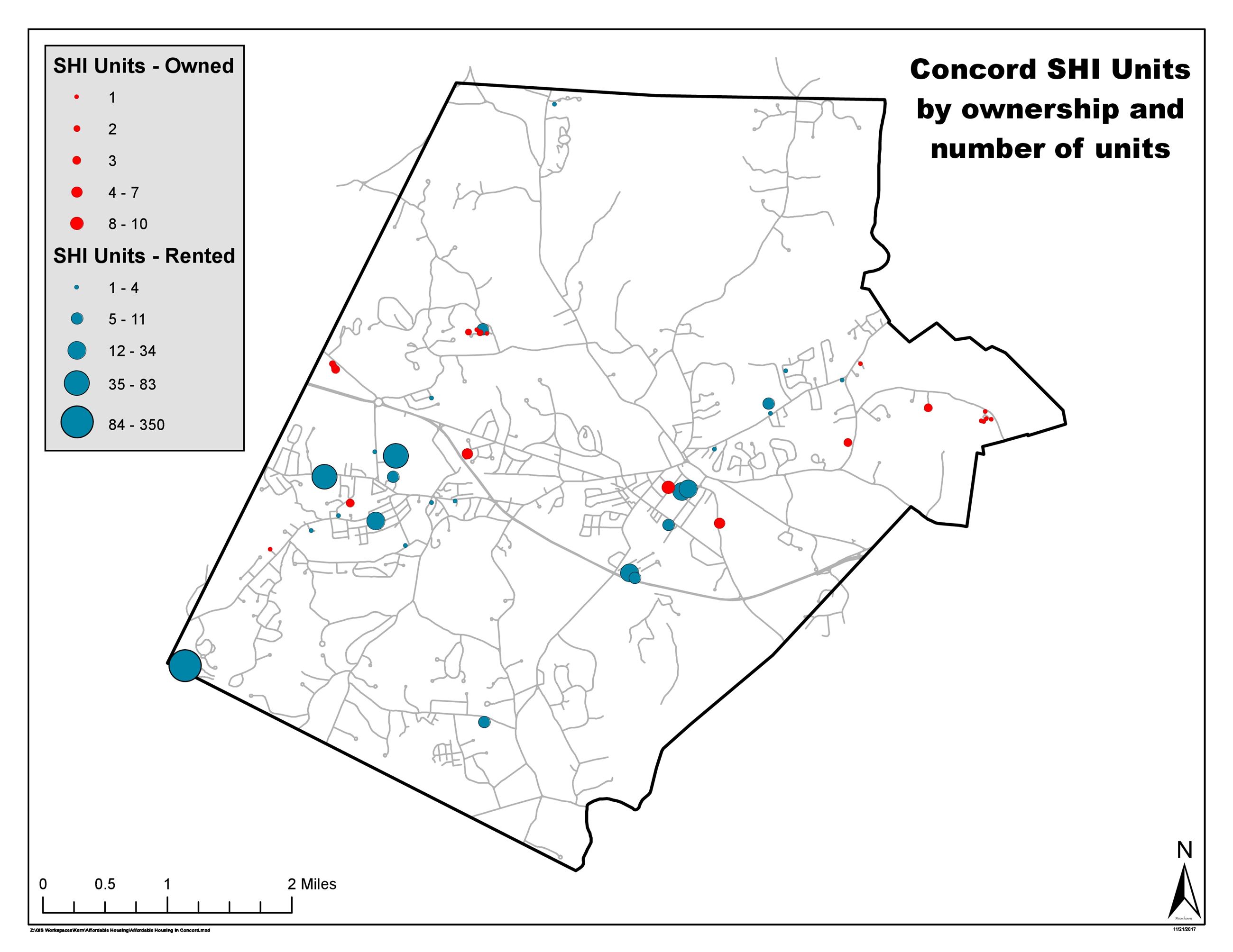 Concord Map of Affordable Housing 11.27.17