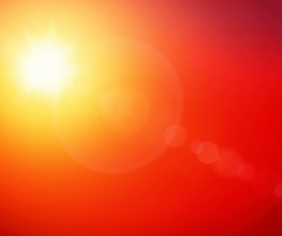 Orange sun with reddish background