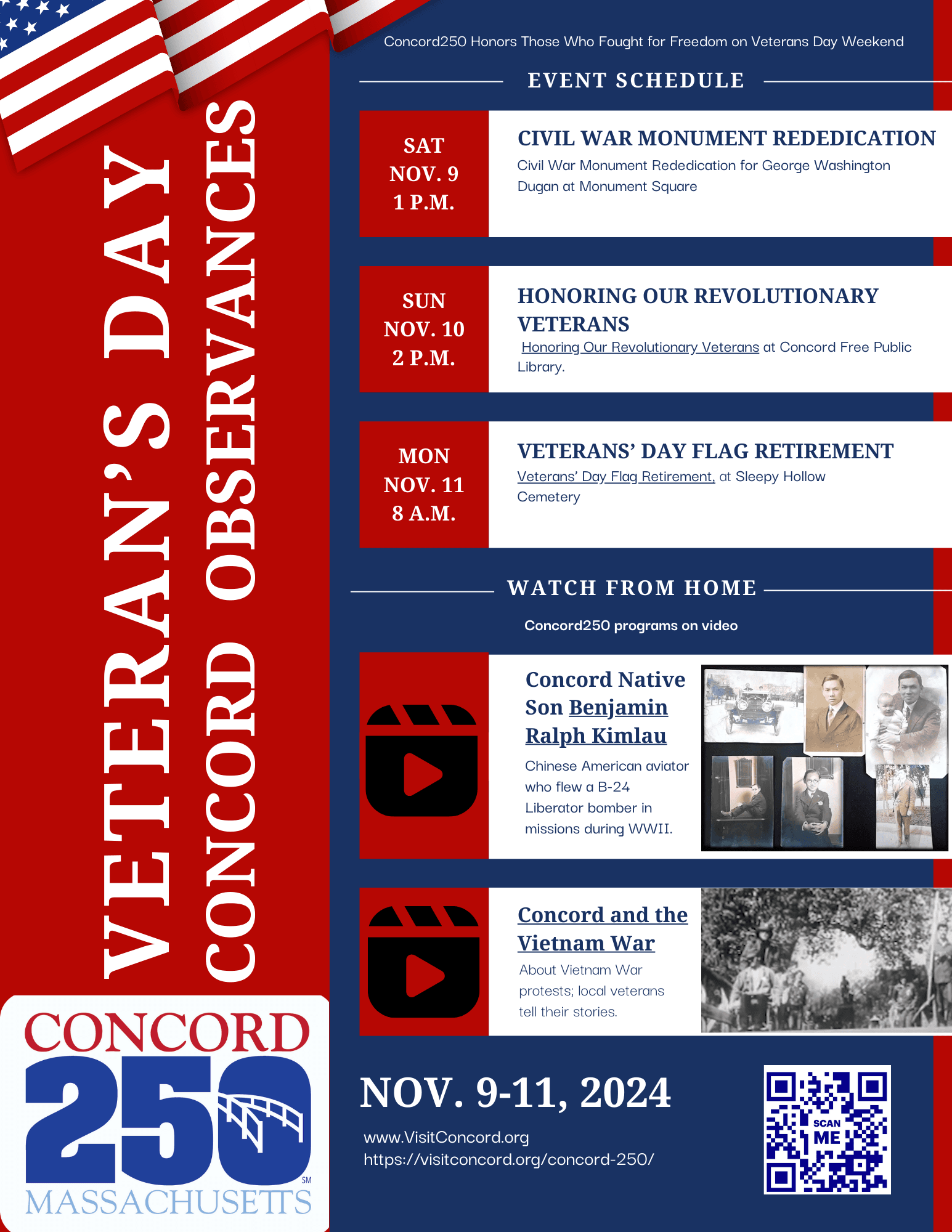 Concord250 Honors Those Who Fought for Freedom on Veterans Day Weekend