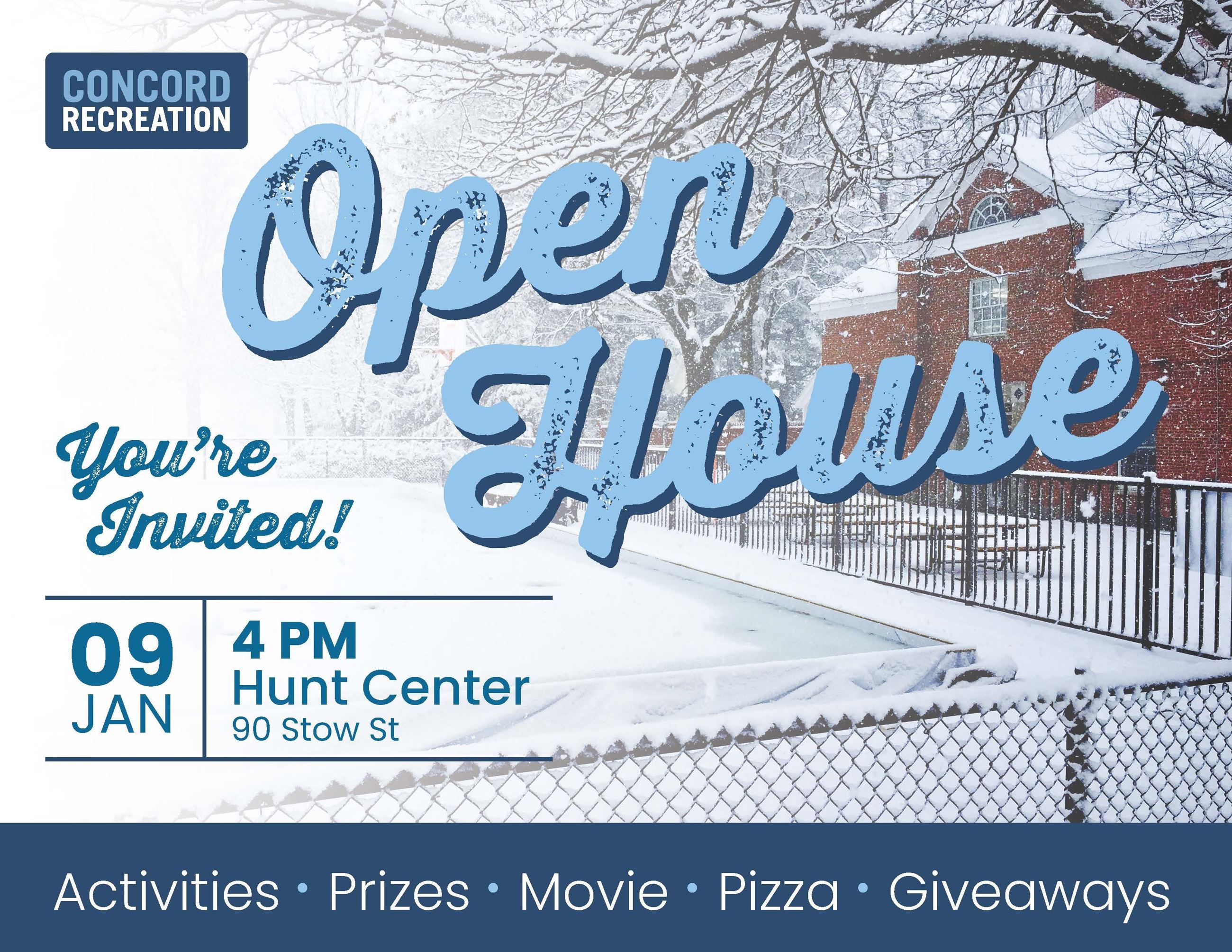 Recreation Open House on January 9, 2026