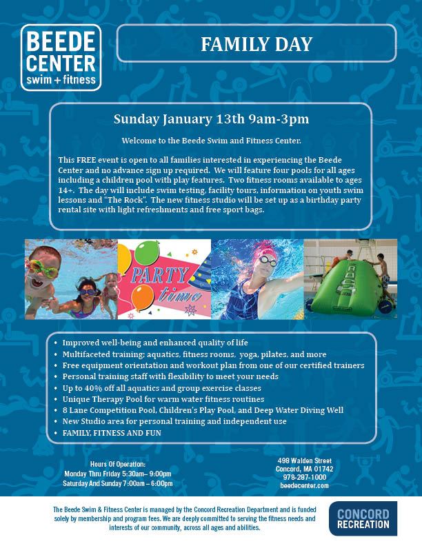 Beede family day January 13th 9am-3pm