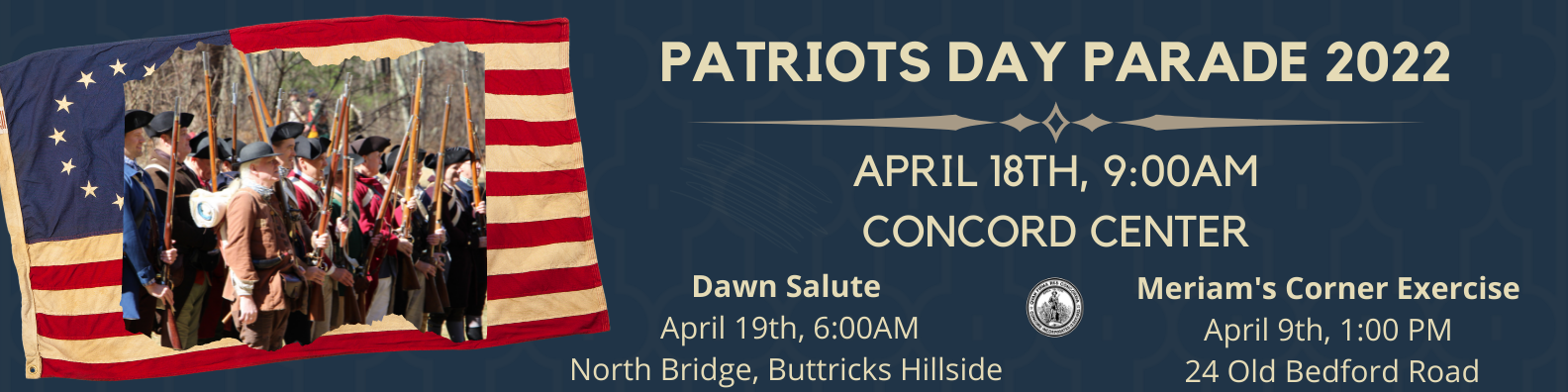Patriots Day 2022 banner