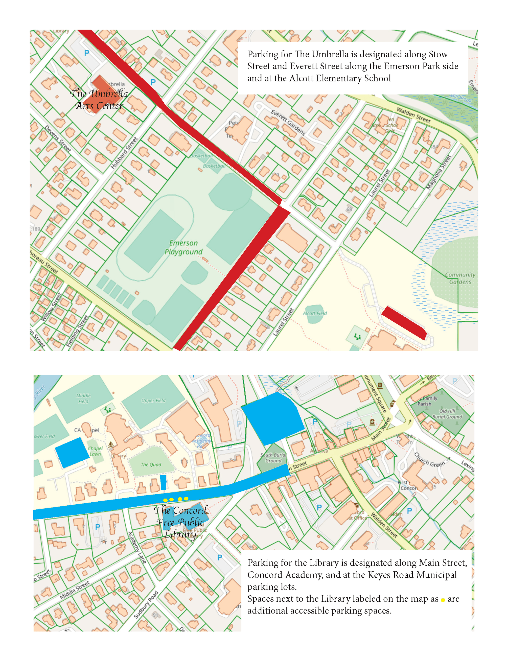 Library Notice to Abutters maps