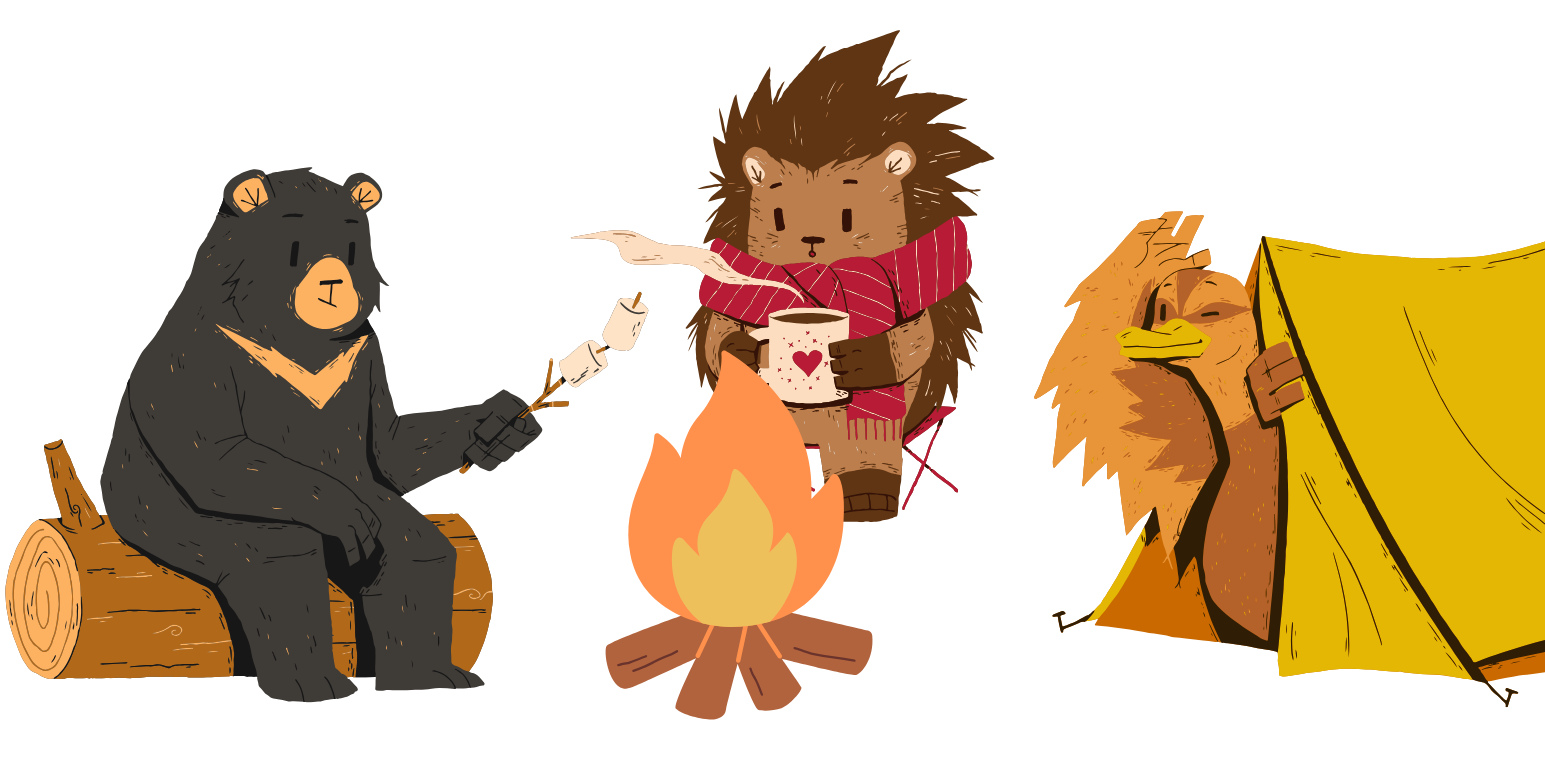 Camps Cartoon Animals